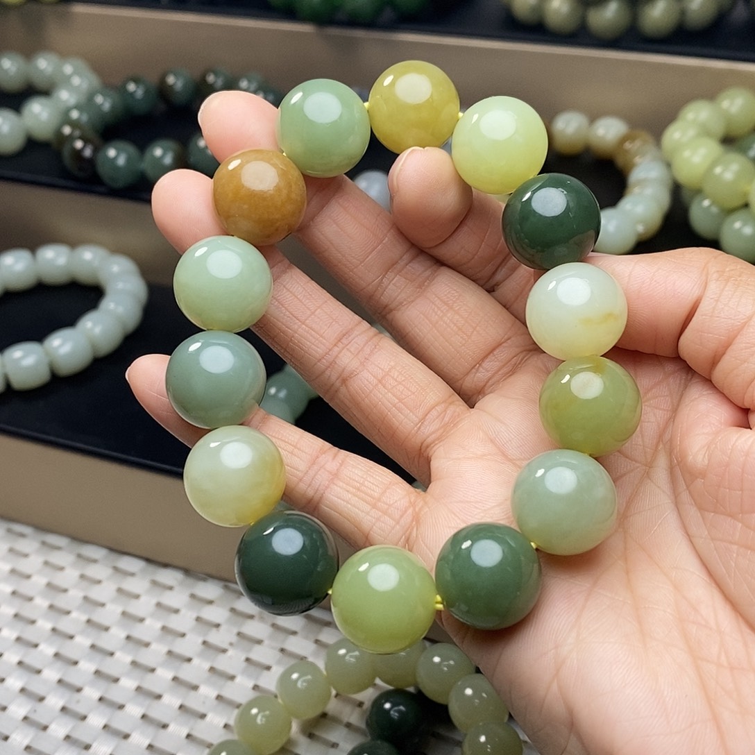 和田玉未镶嵌手链卡16