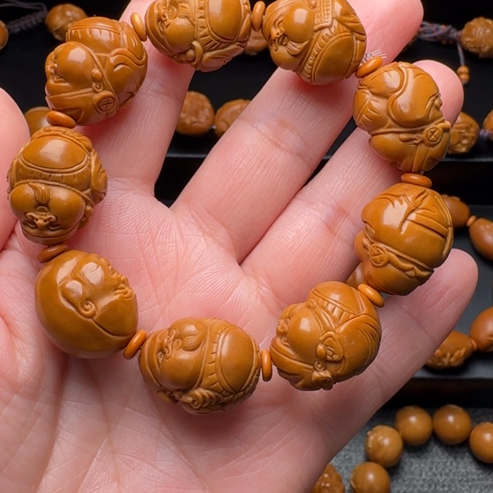 橄榄核手串/手链小财神微瑕不支持退换