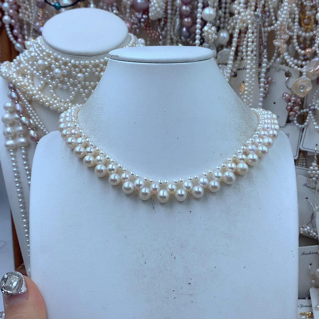 昕***洋耳饰淡水珍珠银S925镶嵌