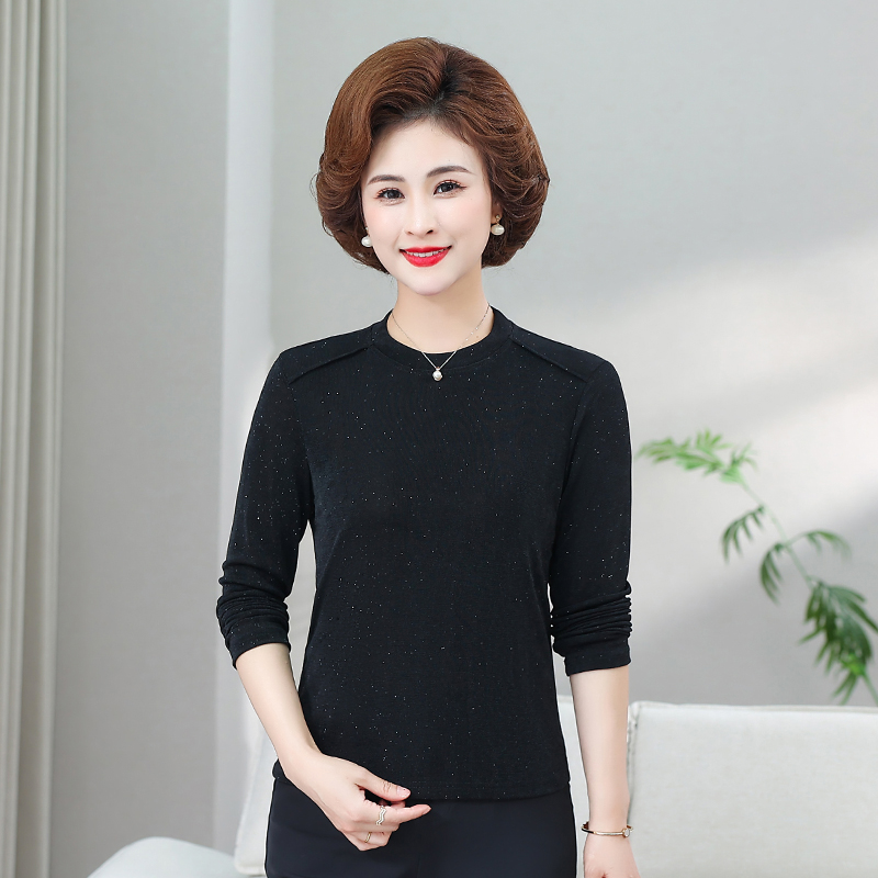 长袖t恤女2025新款圆领纯棉内搭修身显瘦正肩打底衫&2465