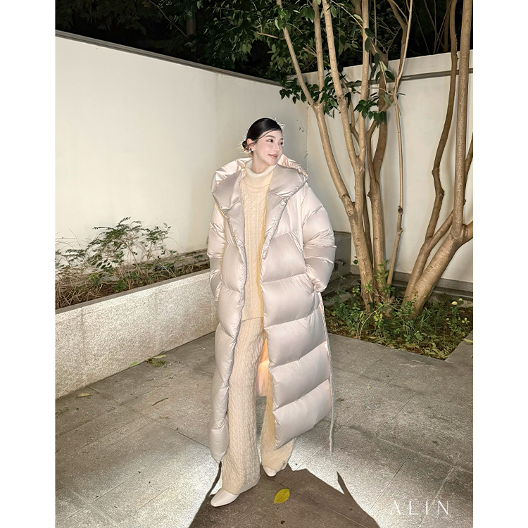 阿琳ALIN【温暖如初】冬季90白鹅绒磁吸扣羽绒服保暖大被子AL5PYR18