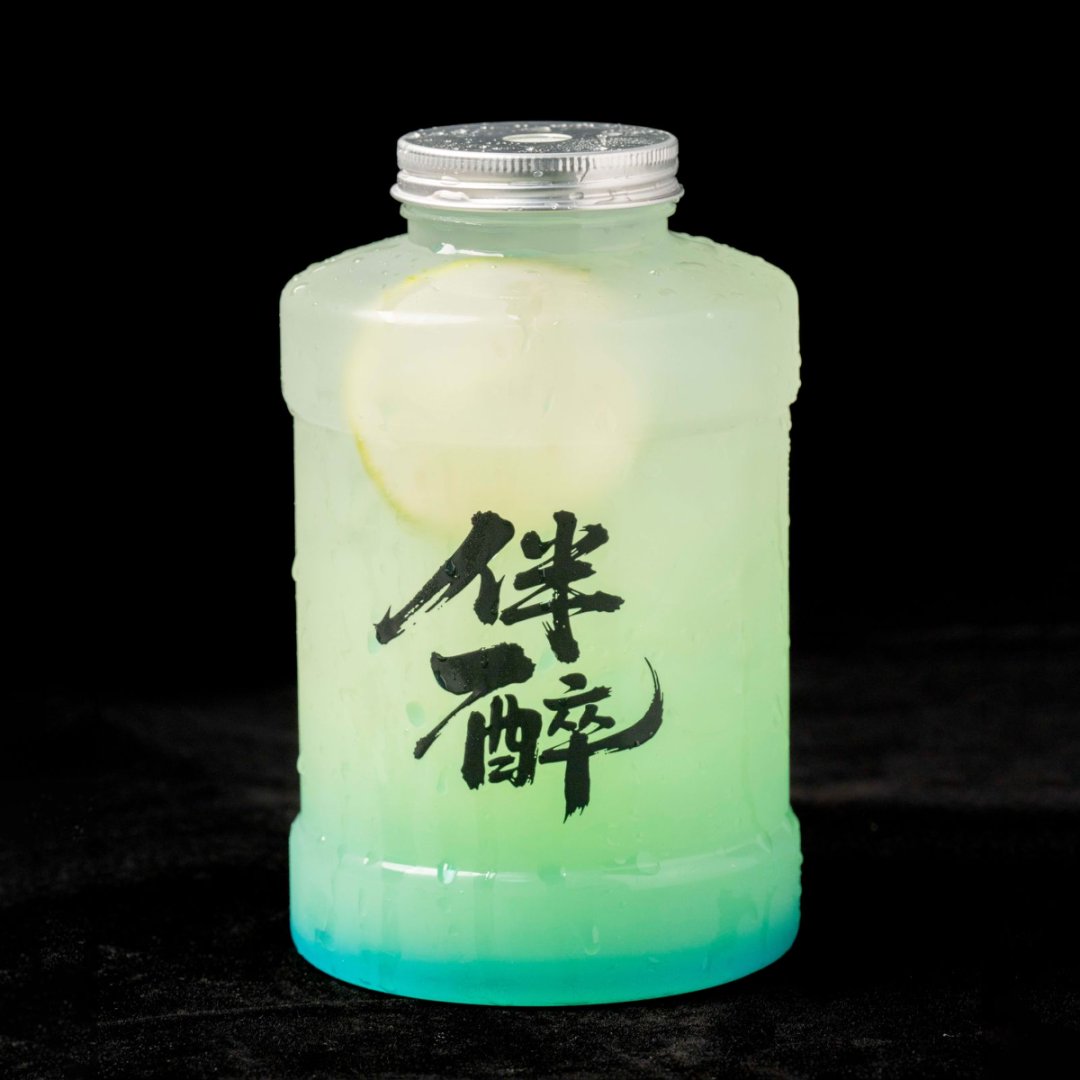 蓝橙气泡3L顿顿桶+苏打酒4瓶+零食4种+筛盅2套+扑克1副+瓶起1个