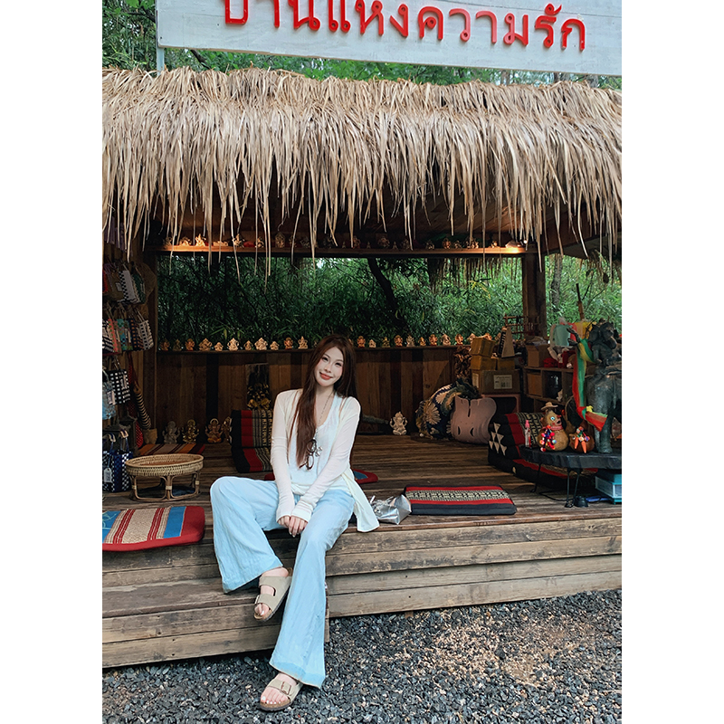 大G.Especial【原生松弛】时尚休闲白色开衫背心套装K425T10631