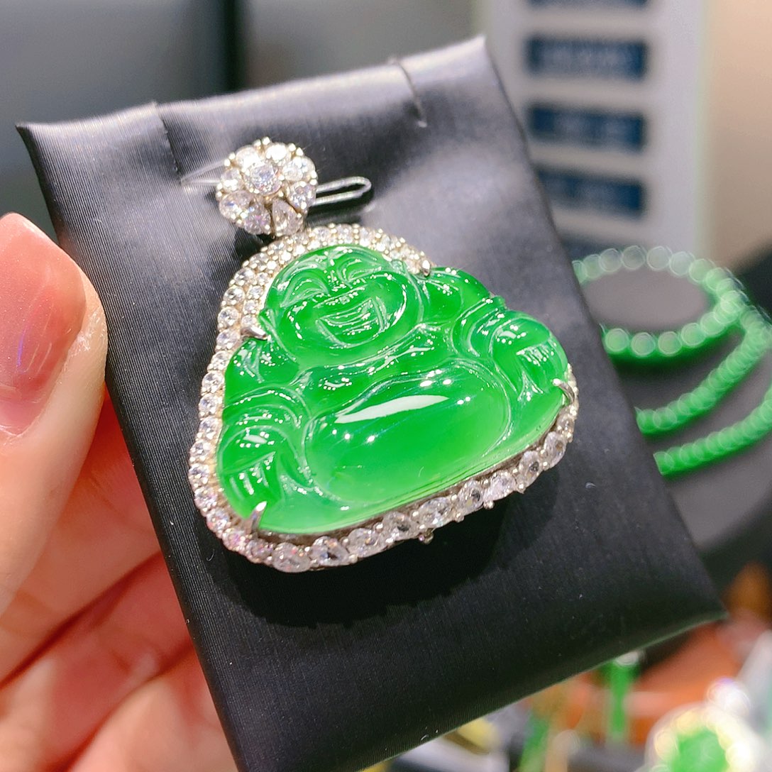 翡翠颈饰银S925镶嵌5甄选qj