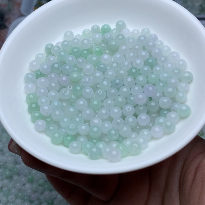 【闪购商品】未镶嵌翡翠手链卡5.3冰珠子50颗