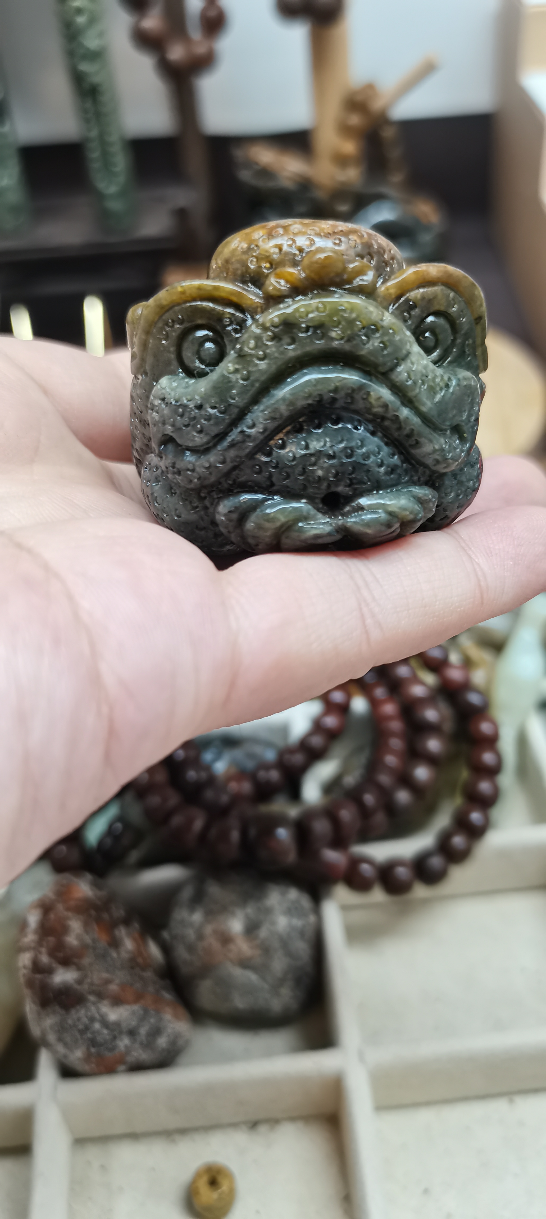 河磨玉手把件金蟾