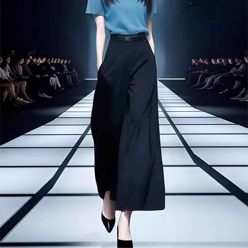 夏季薄款户外凉感透气高腰遮粗腿显瘦直筒阔腿裤速干裤女