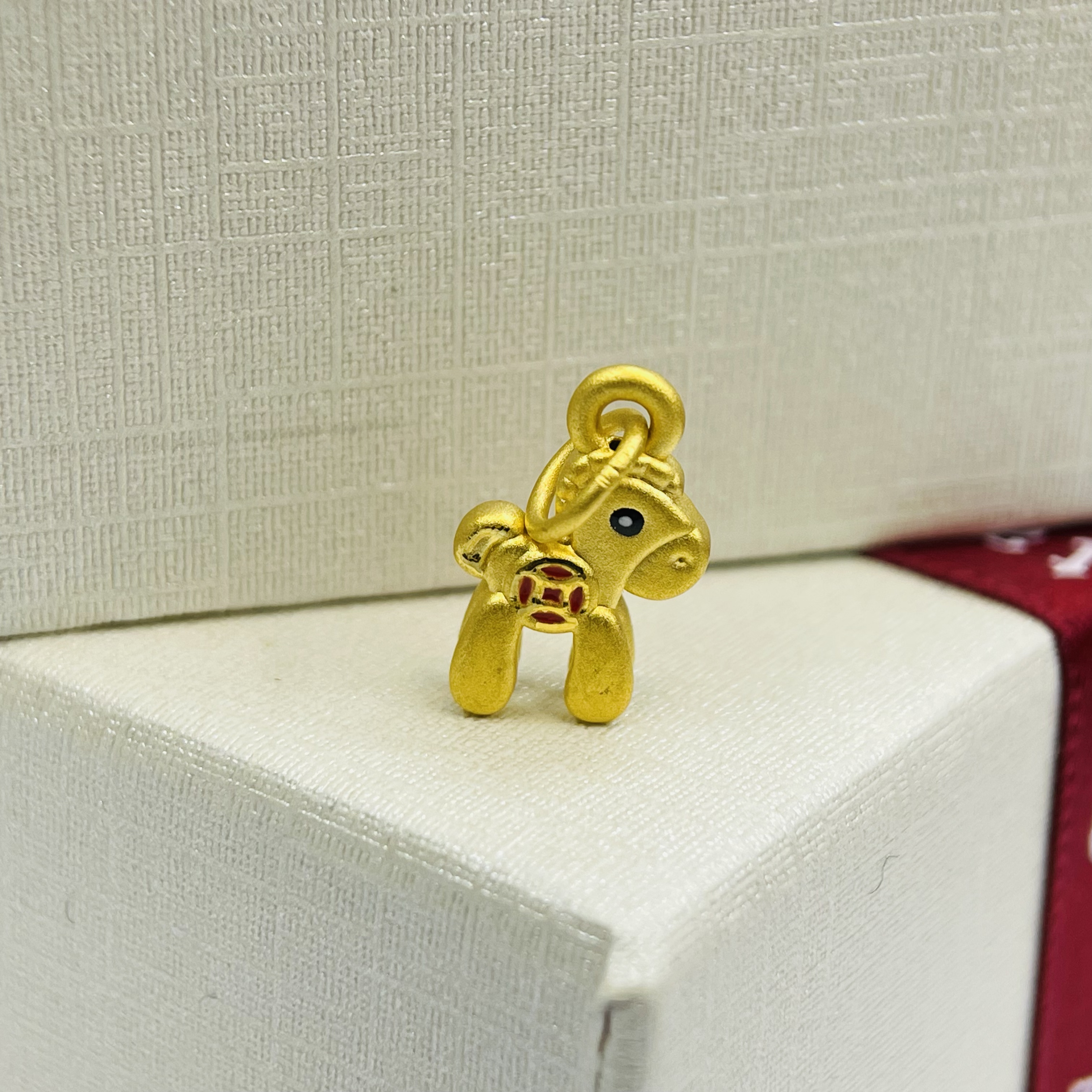 辉通黄金足金999珐琅马上有钱diy黄金配件DP2568-0780