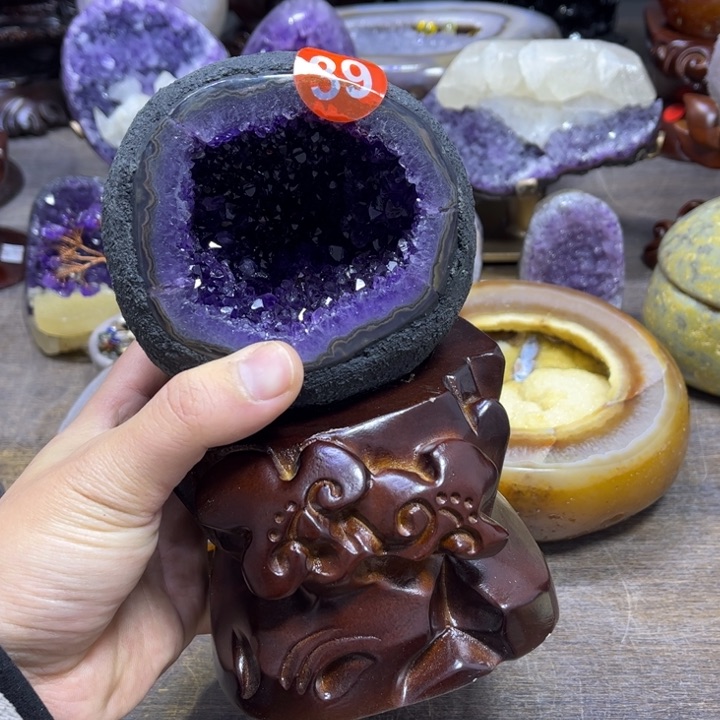 紫晶摆件未镶嵌摆件