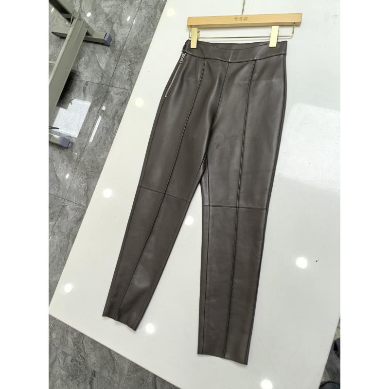 keaykely 早秋新款皮长裤女士春秋冬气质显瘦百搭时尚
