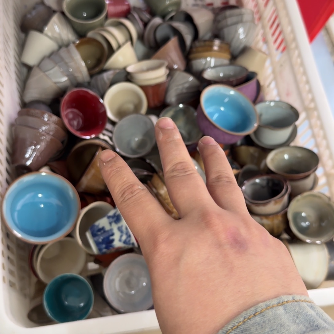 陶瓷茶具微瑕介意勿拍紫泥三个