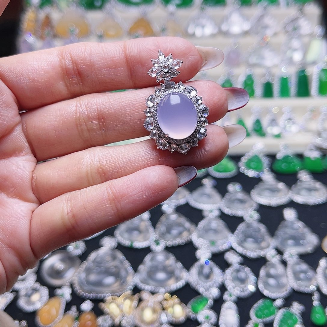 玛瑙/玉髓颈饰银S925镶嵌