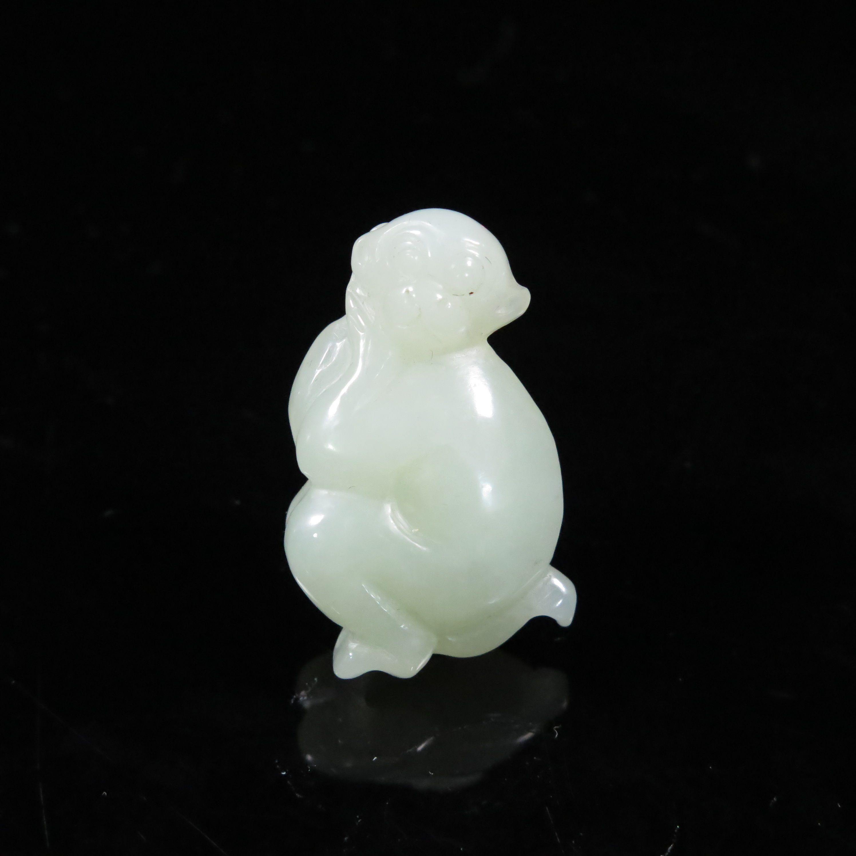 民国玉灵猴/HY589806/和田玉/槐荫山房