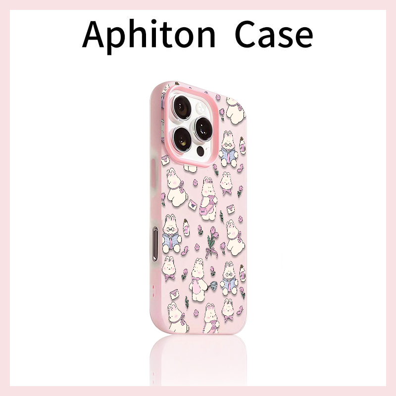 奥菲顿紫色背包兔子适用苹果17pro肤感16手机壳华为vivo小米oppo