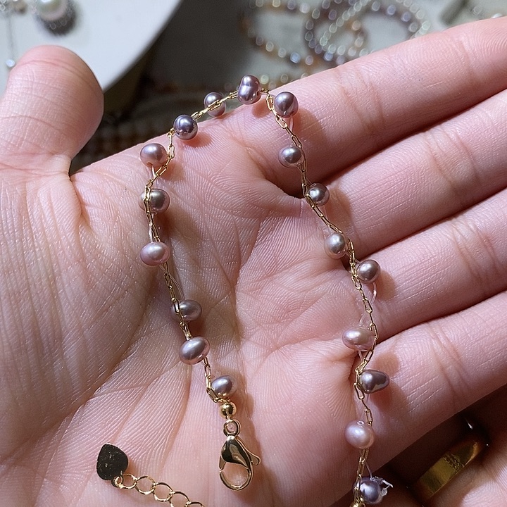 淡水珍珠耳饰合金