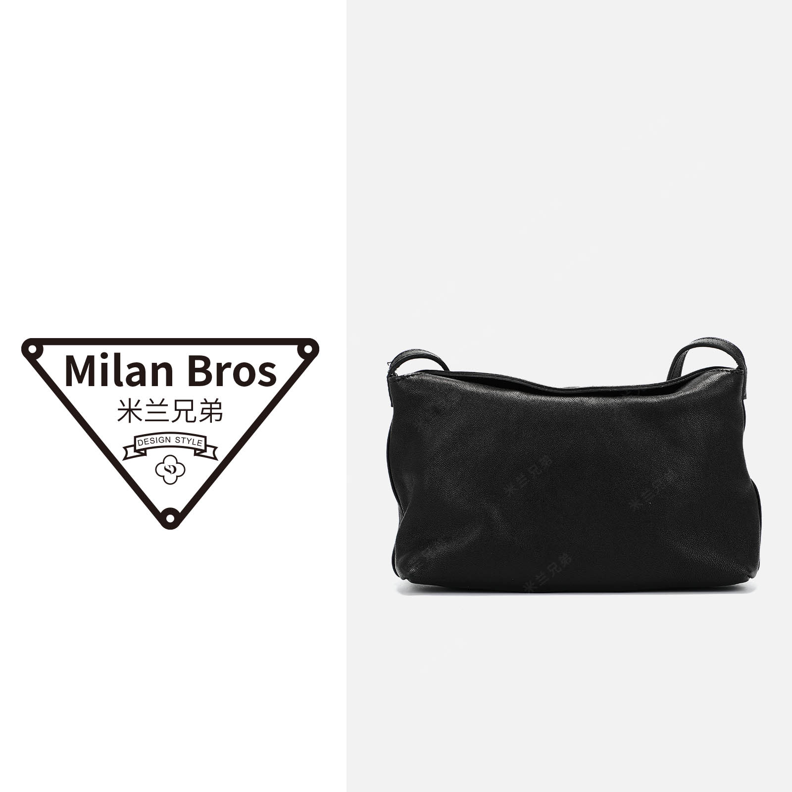 【米兰兄弟】时尚女士头层牛皮单肩斜跨包