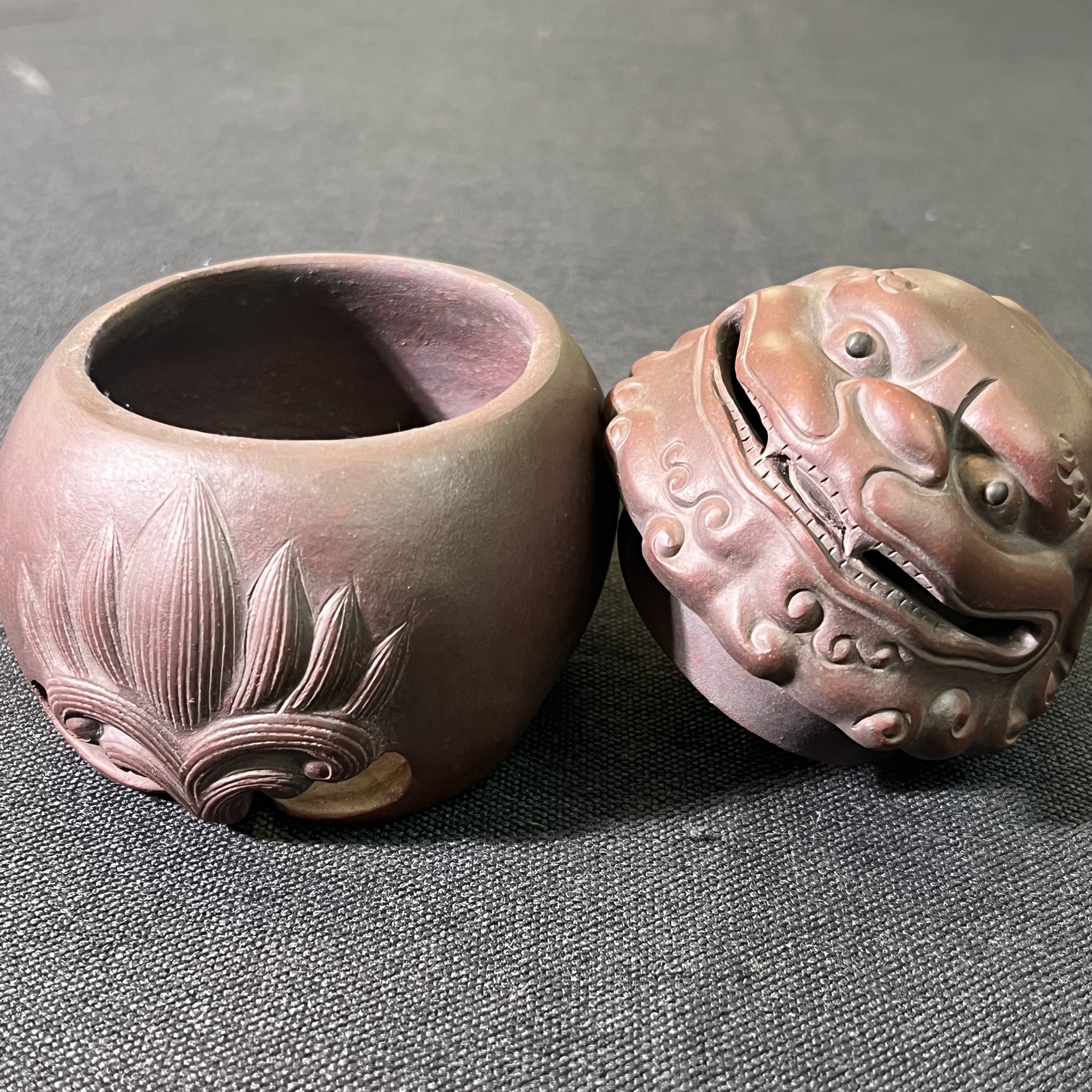 高水波紫砂摆件香炉