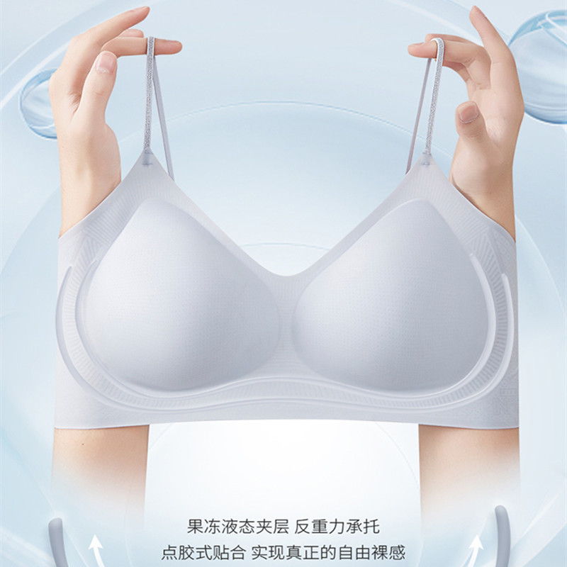 冰丝无肩带抹胸内衣少女聚拢防滑不掉内搭无痕裹胸防走光文胸薄款