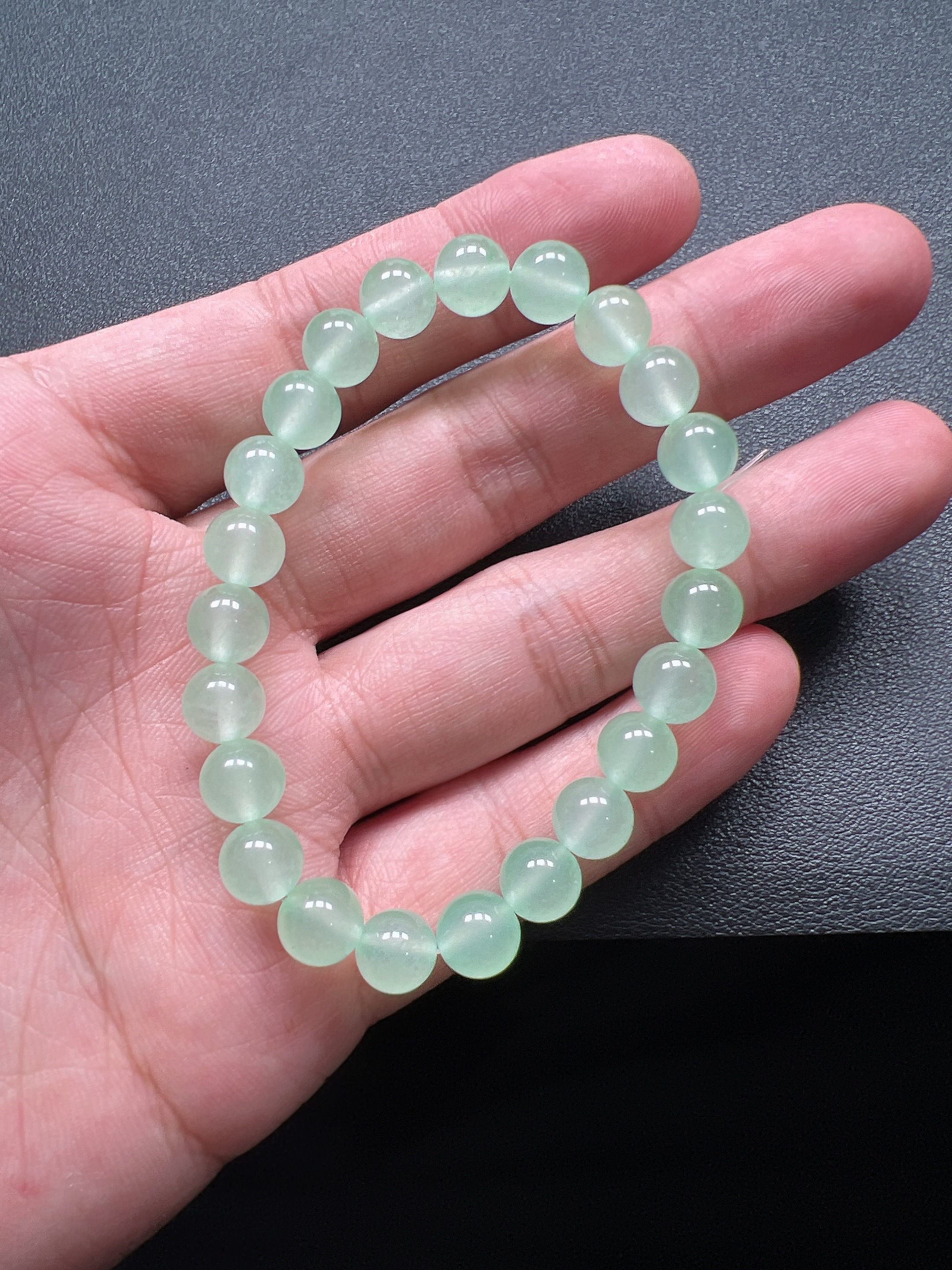 65号缅料胶感冰种晴水手串卡8随机发一件多样性冰透手串珠玉手串