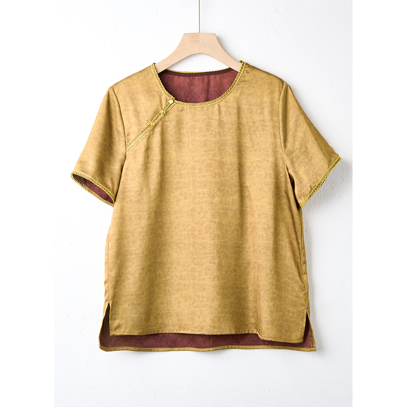 新中式国风圆领气质宽松显瘦上衣女伴虎 PX2-217