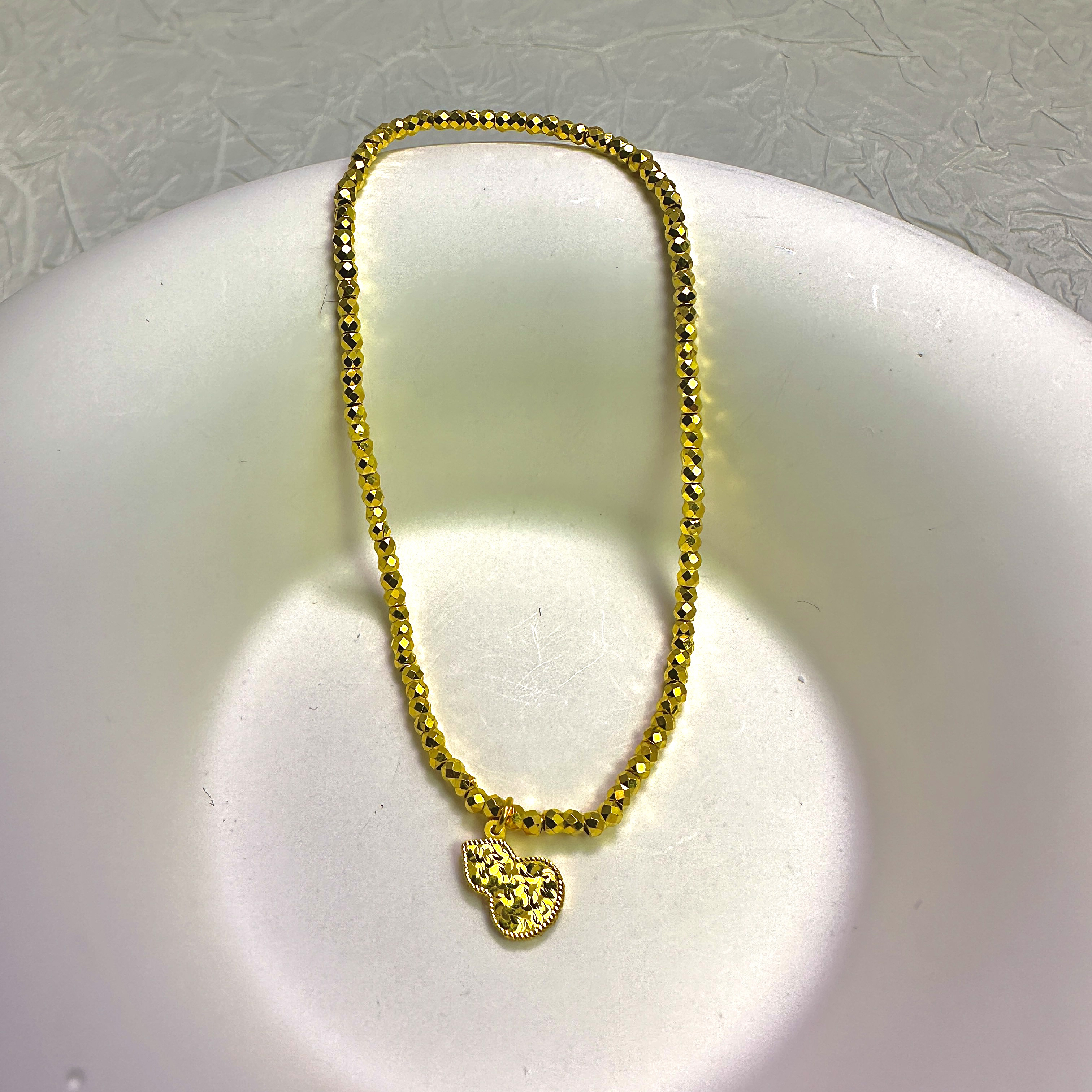 足金饰品 足金葫芦蹦迪珠手串 K0101