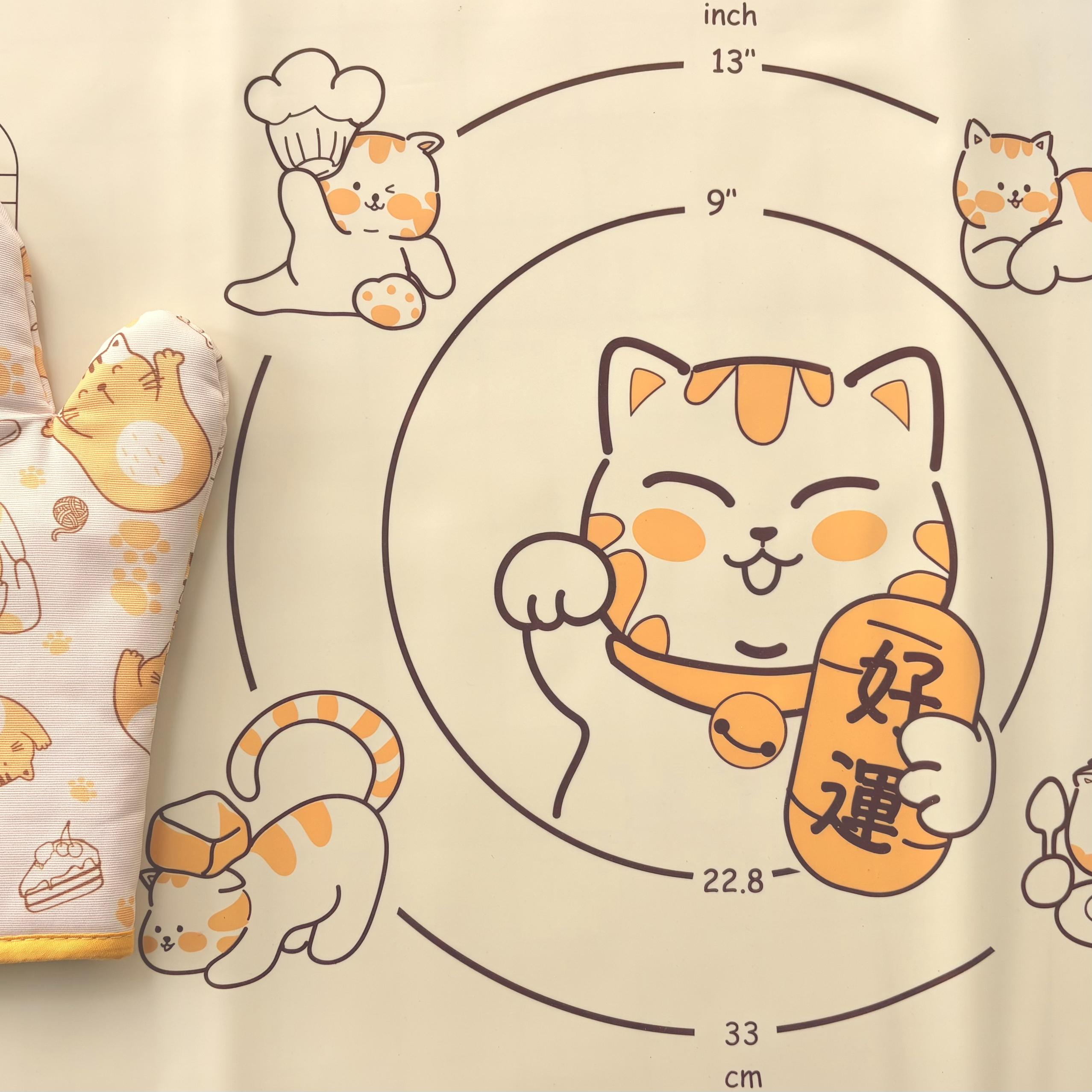 食品级小熊硅胶揉面垫带防水边无味防滑加厚大号硅胶垫