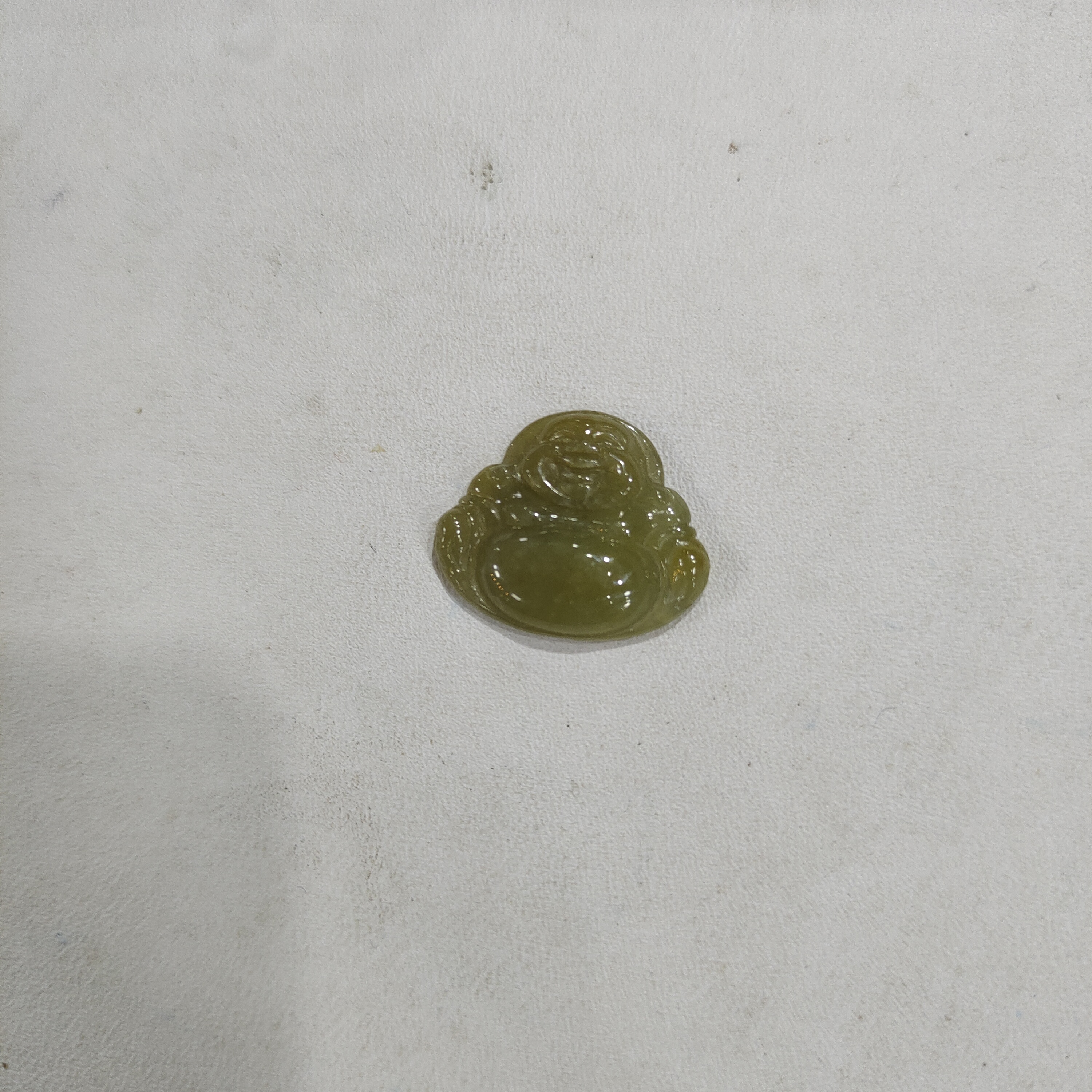 缅甸一手天然满橙黄翡佛公，种老水足，干净细腻，