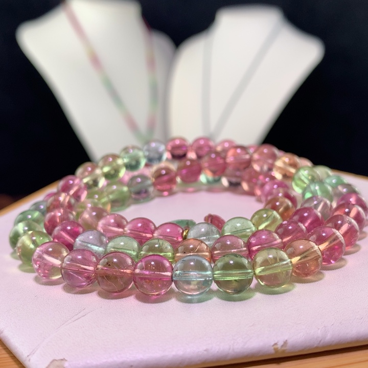 双色碧玺手链未镶嵌