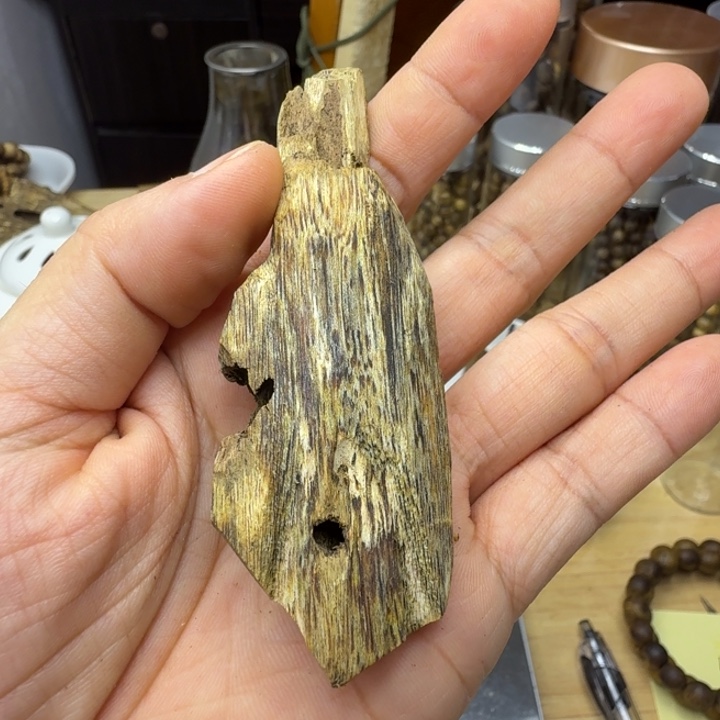 *****虫漏摆件手把件8克