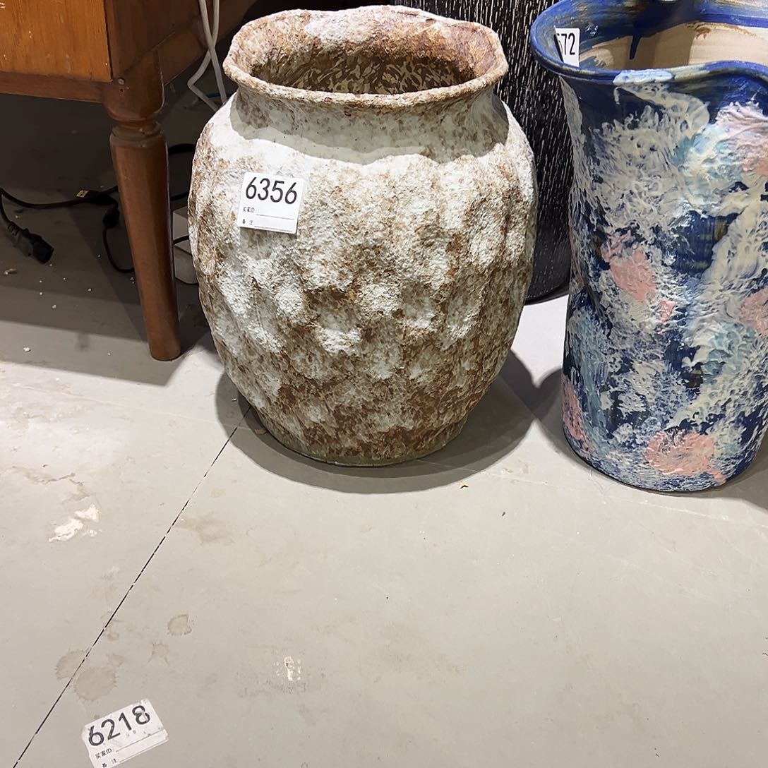 瓶6356高34口18陶瓷花瓶无孔