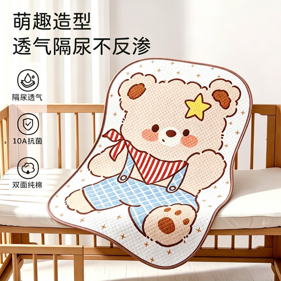 半织桃婴儿隔尿垫防水床单防漏可水洗透气生理期儿童宝宝戒尿不湿