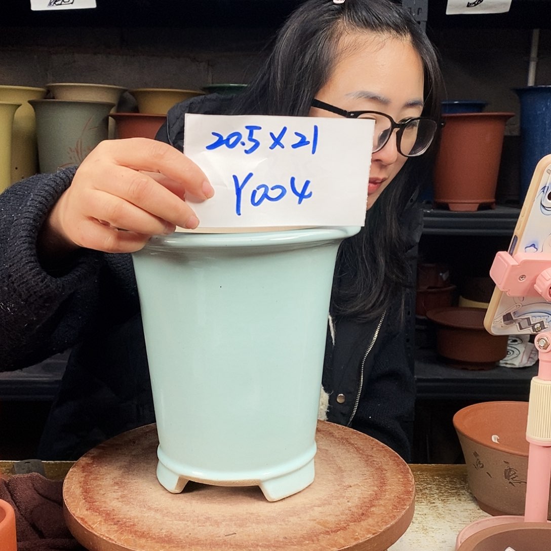 紫砂一只花盆货号Y004