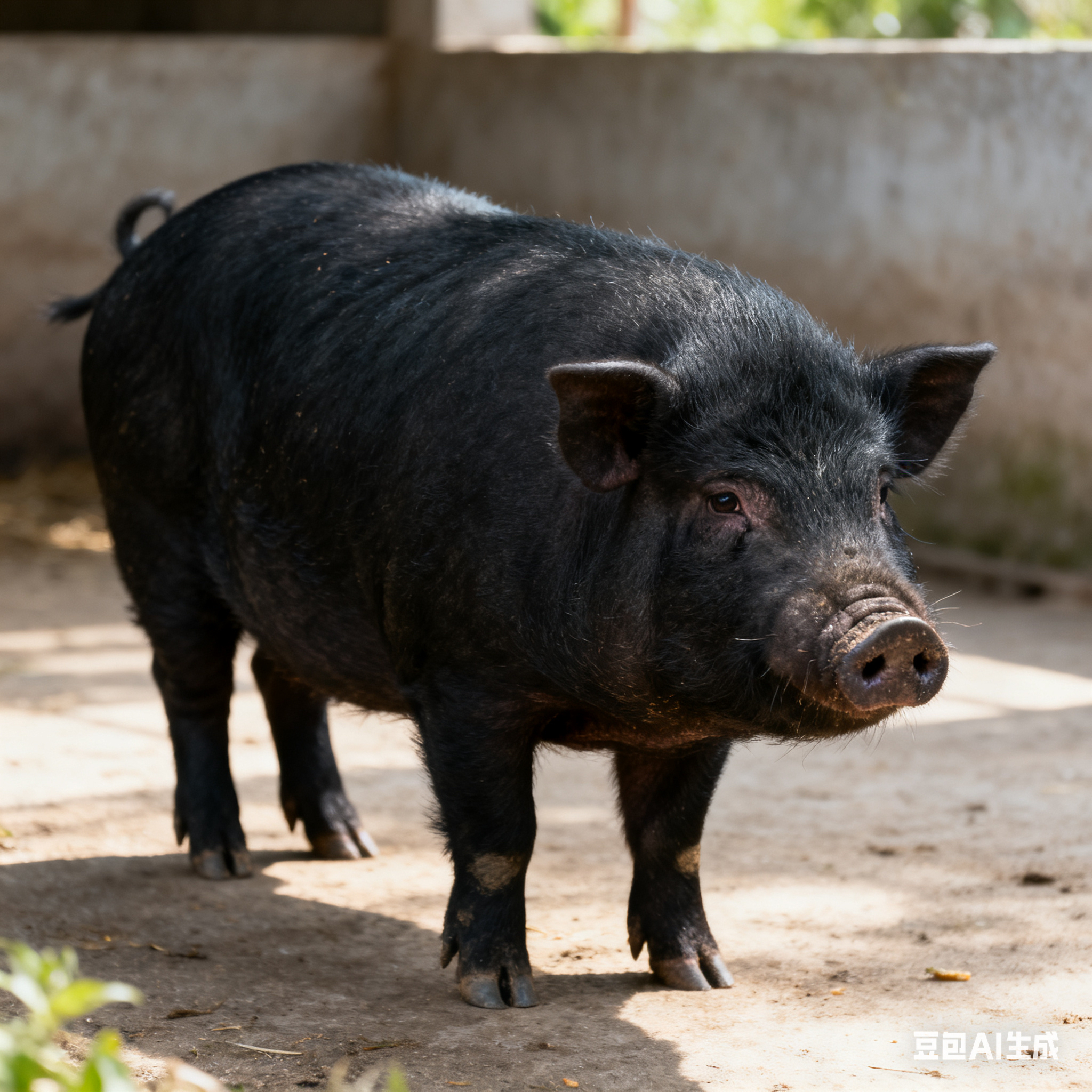 农户粮食喂养一年以上大肥猪现场称重