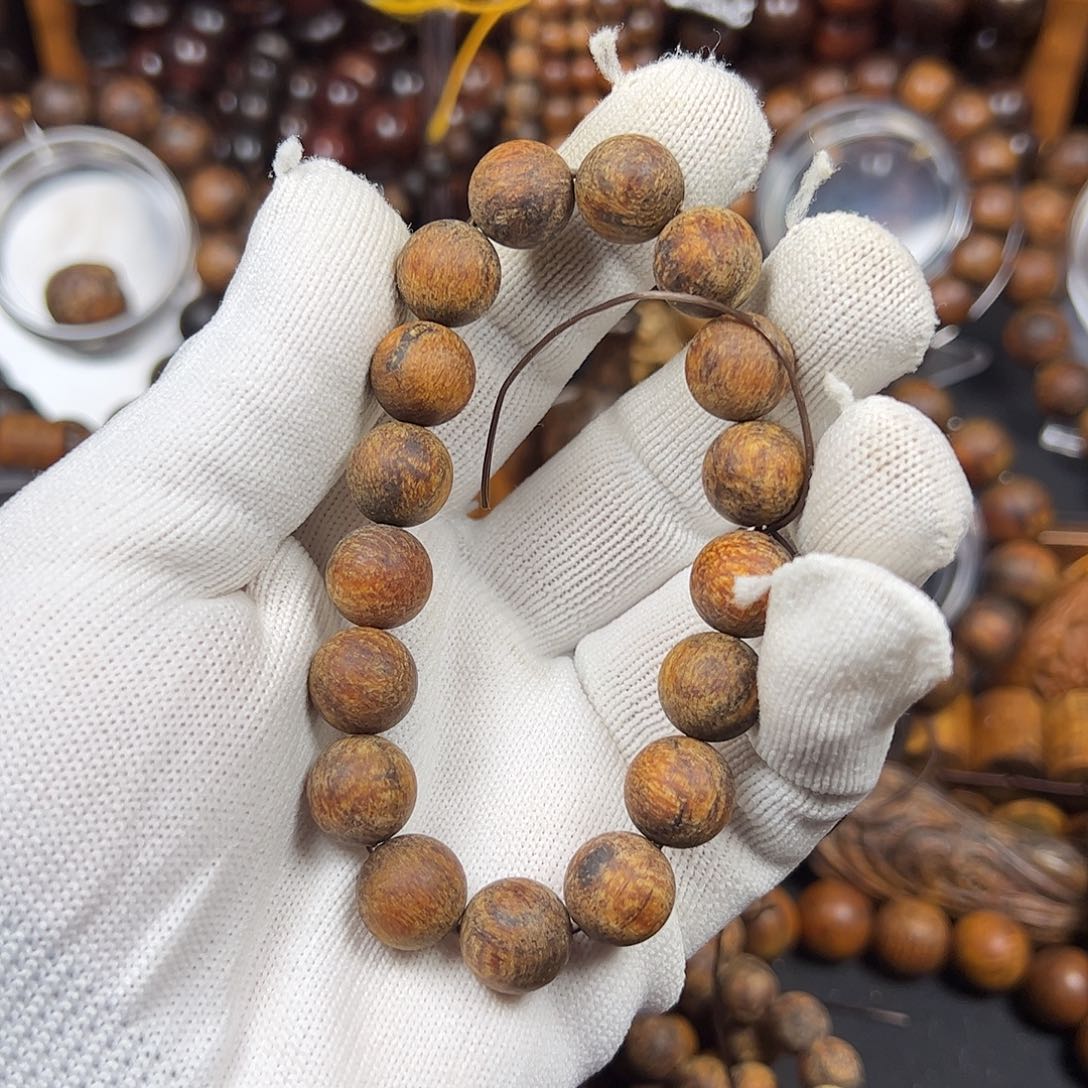 贡木12圆珠手串定制微瑕