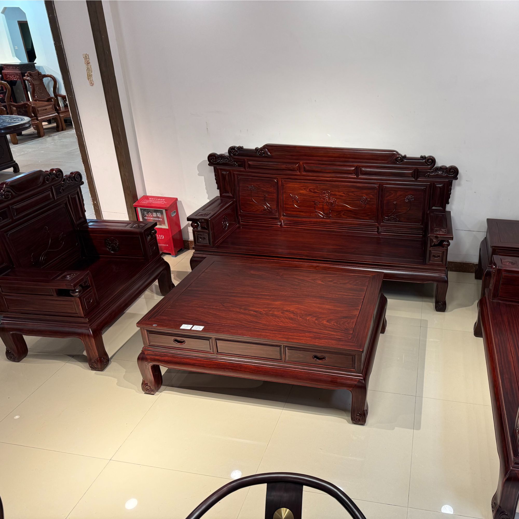 荷花财源沙发123113大套组新中式客厅家用古典