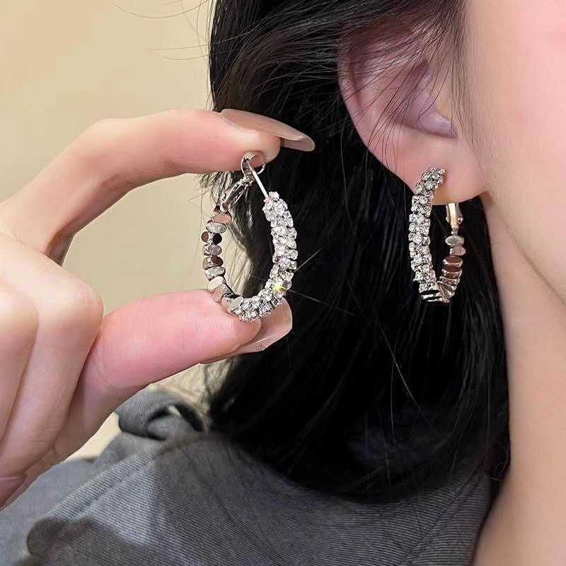 铜合金耳饰 时尚欧美设计感简约素款轻奢风几何个性女耳饰N1257A1