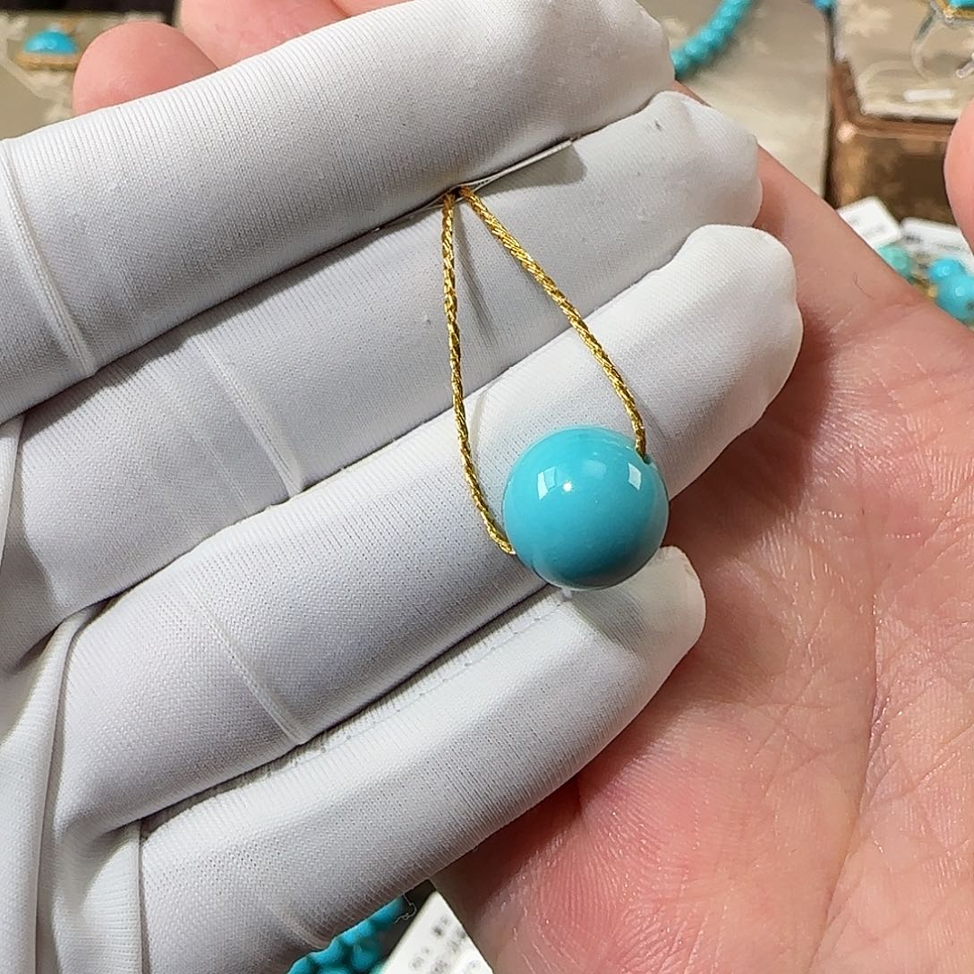 绿松石未镶嵌10mm➕单珠