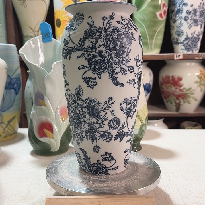 陶高32复古牡丹陶瓷