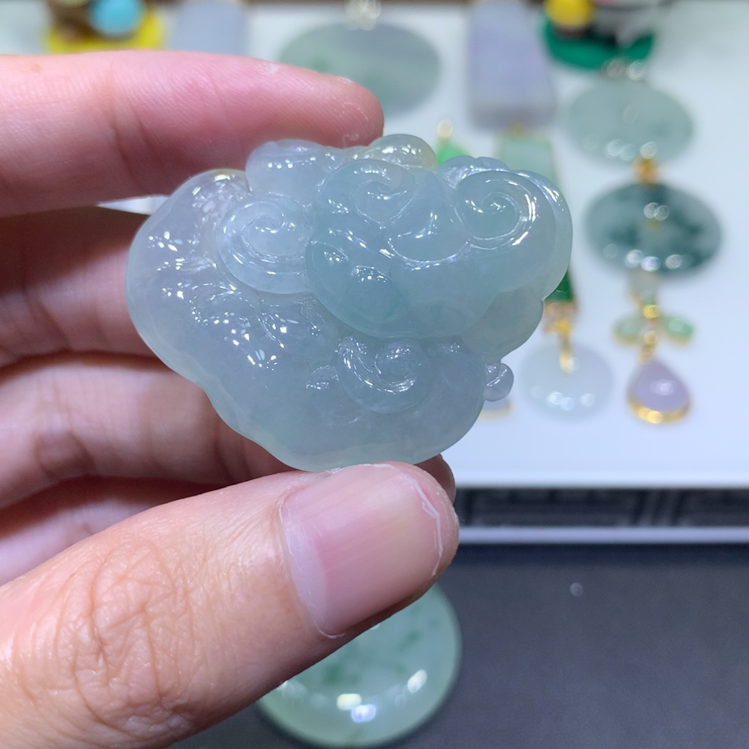 翡翠未镶嵌吊坠(不含链)