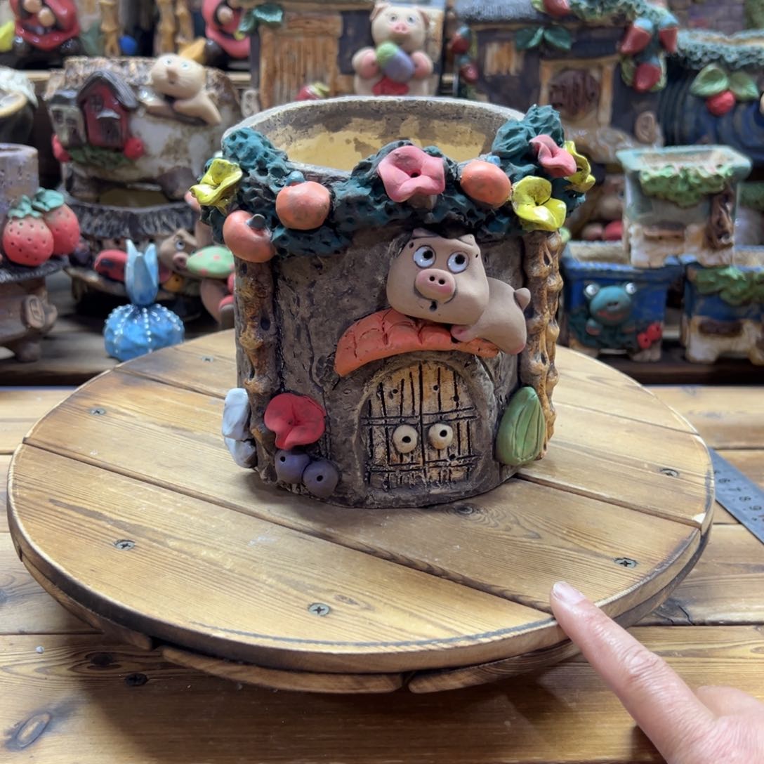 嘻哈多肉花盆百搭