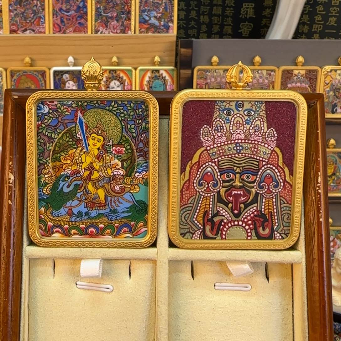 吊坠琳*热贡纯手绘【文殊 扎基】非遗文化