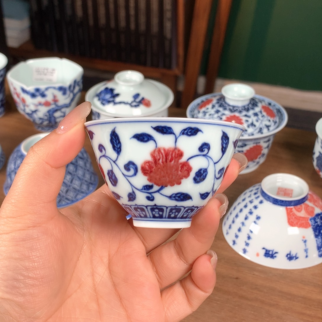 阳春白雪 青花釉里红