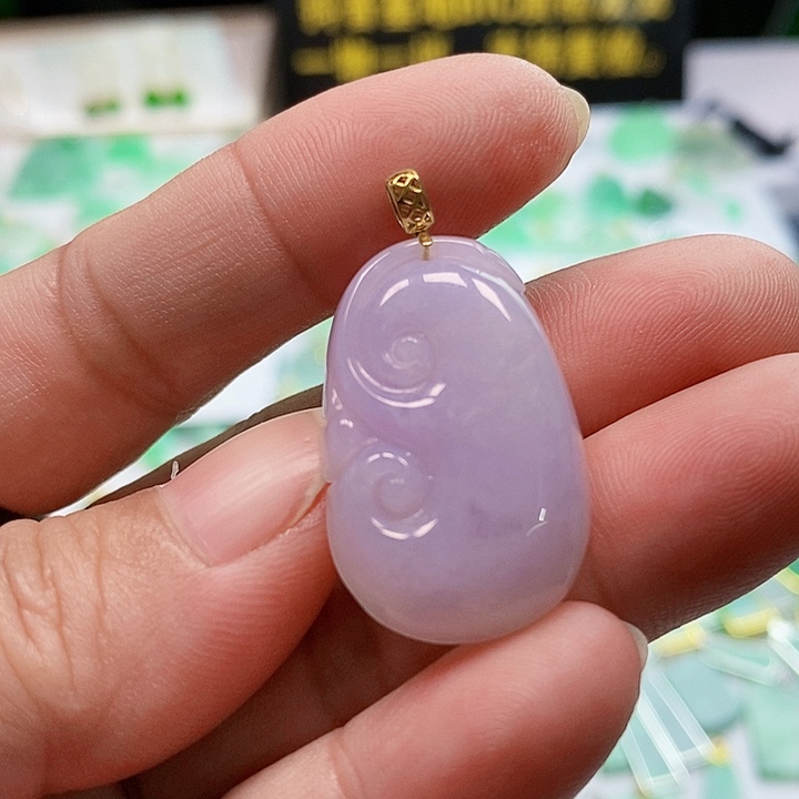 【闪购商品】翡翠颈饰18K金镶嵌翡翠