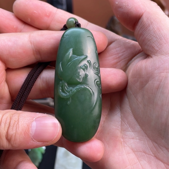 和田玉吊坠(不含链)未镶嵌