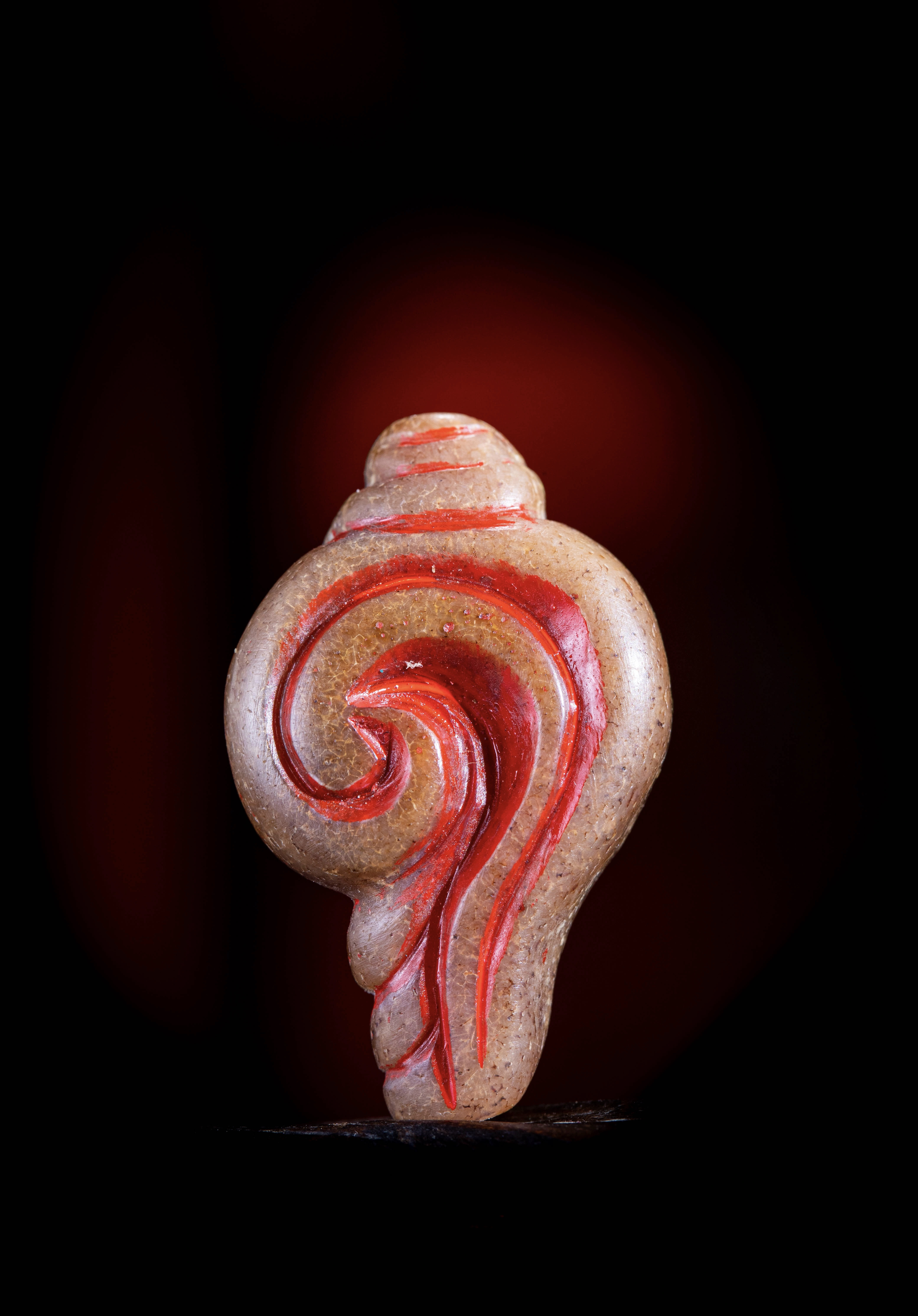 藏地传世珍品骨雕随身八宝吉祥法螺