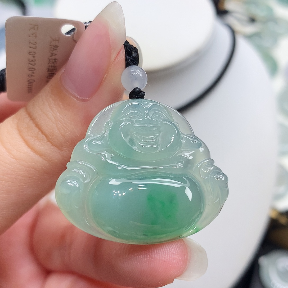 翡翠未镶嵌胸饰翡翠38，27/32/6