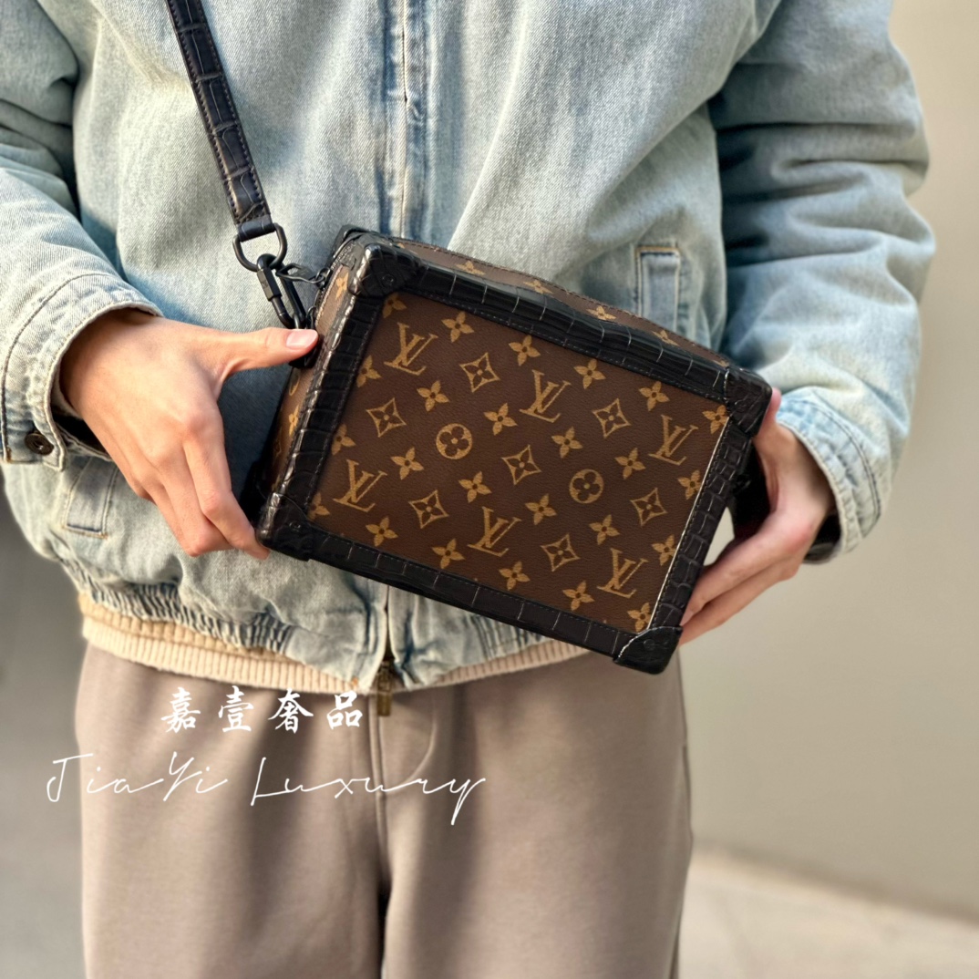 99新 LouisVuitton/路易威登 嘉壹/99新(jimai)鳄鱼拼皮大盒子