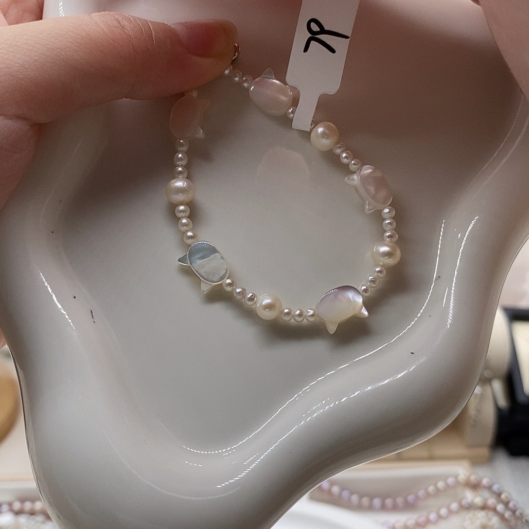 淡水珍珠手绳银S925镶嵌