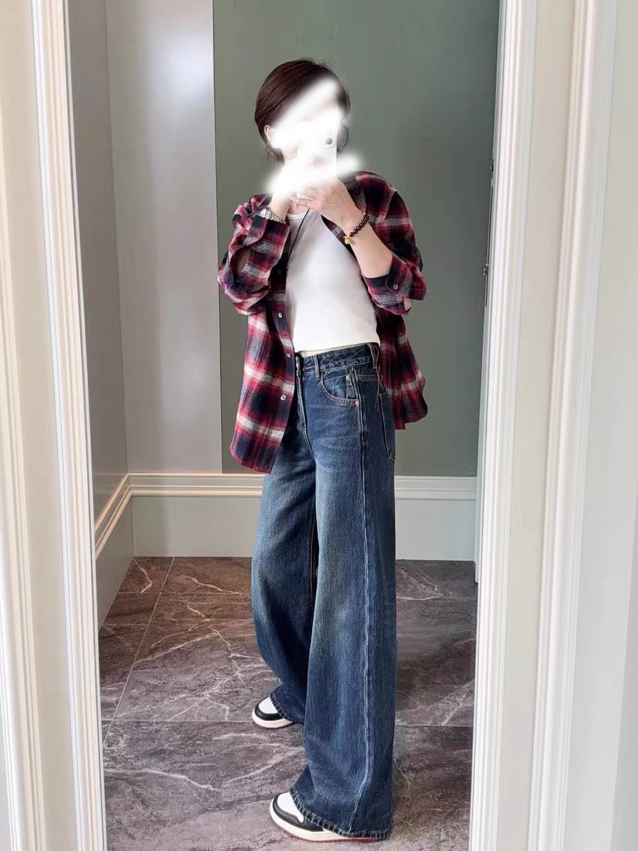 SU【115】花67  愫杰 深色阔腿裤磨毛冬季 新款高中个子必入遮肉