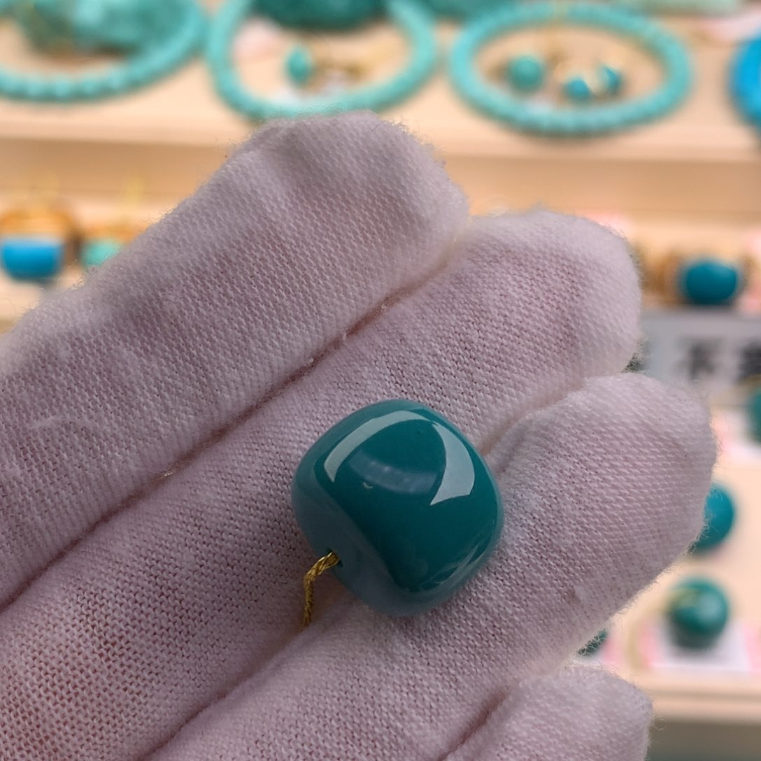 绿松石珠宝奇石未镶嵌14.5×11.8